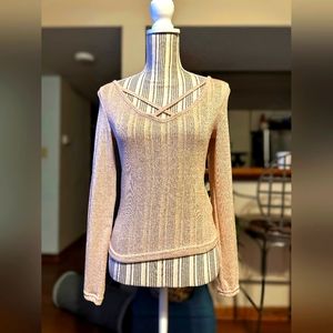 H&M Pink V-Neck Sweater | Size S